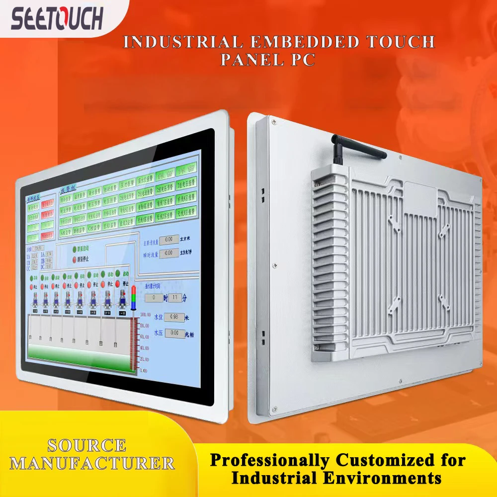 IP65 Waterproof Fanless Industrial PC 10 10.4 12.1 15 17 Inch ipc Linux Embedded Touch Screen All in One Computers Panel Pc