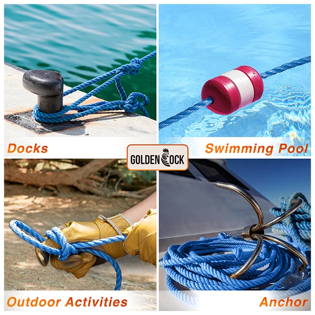 Blue Twisted Polypropylene Rope Weather-Resistant and Reliable for Demanding Marine Industrial & Fishing Applications