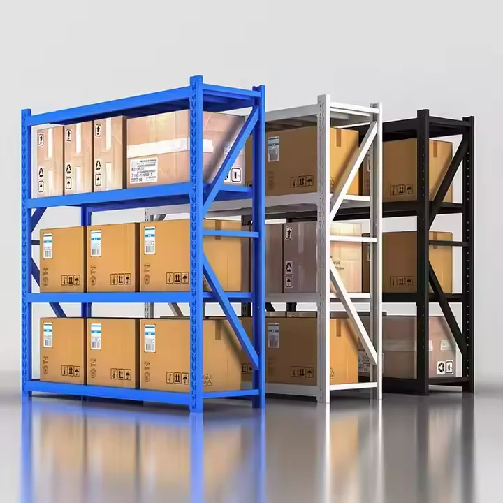 Manufacture Factory 500KG Per layer Powder Coated Metal Light Duty Warehouse Storage Rack Shelf garage shelves