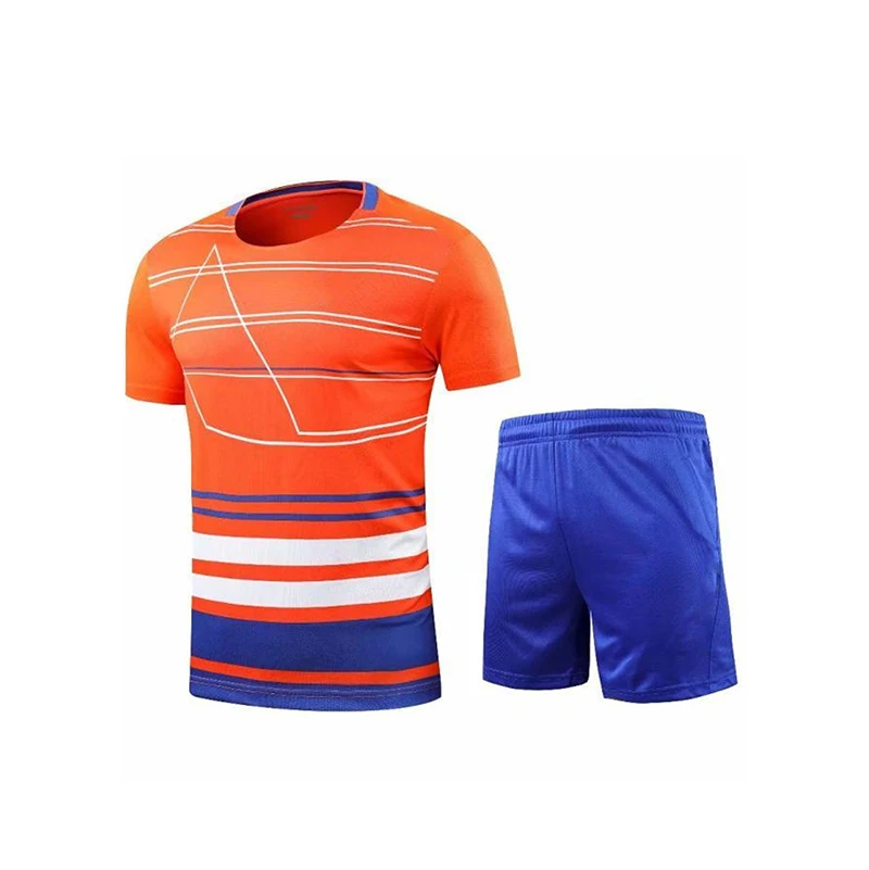 Custom private label Table Tennis Clothes Quick Dry Men Badminton Shirt and Shorts breathable Table Tennis Uniform