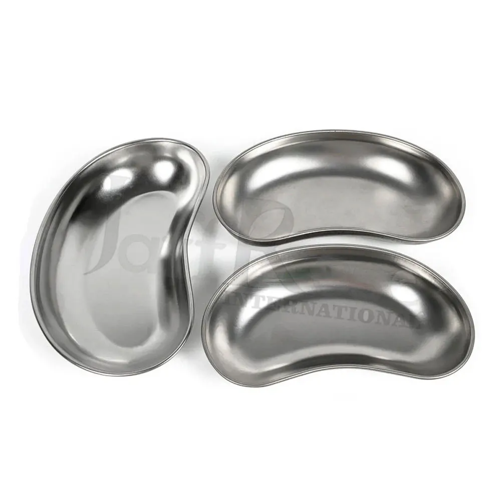 Hot Selling Dental Surgical Medical Dental Storage Tray Lab Instrument Tray Device Stainless Steel Kidney Bowl Curved Trays