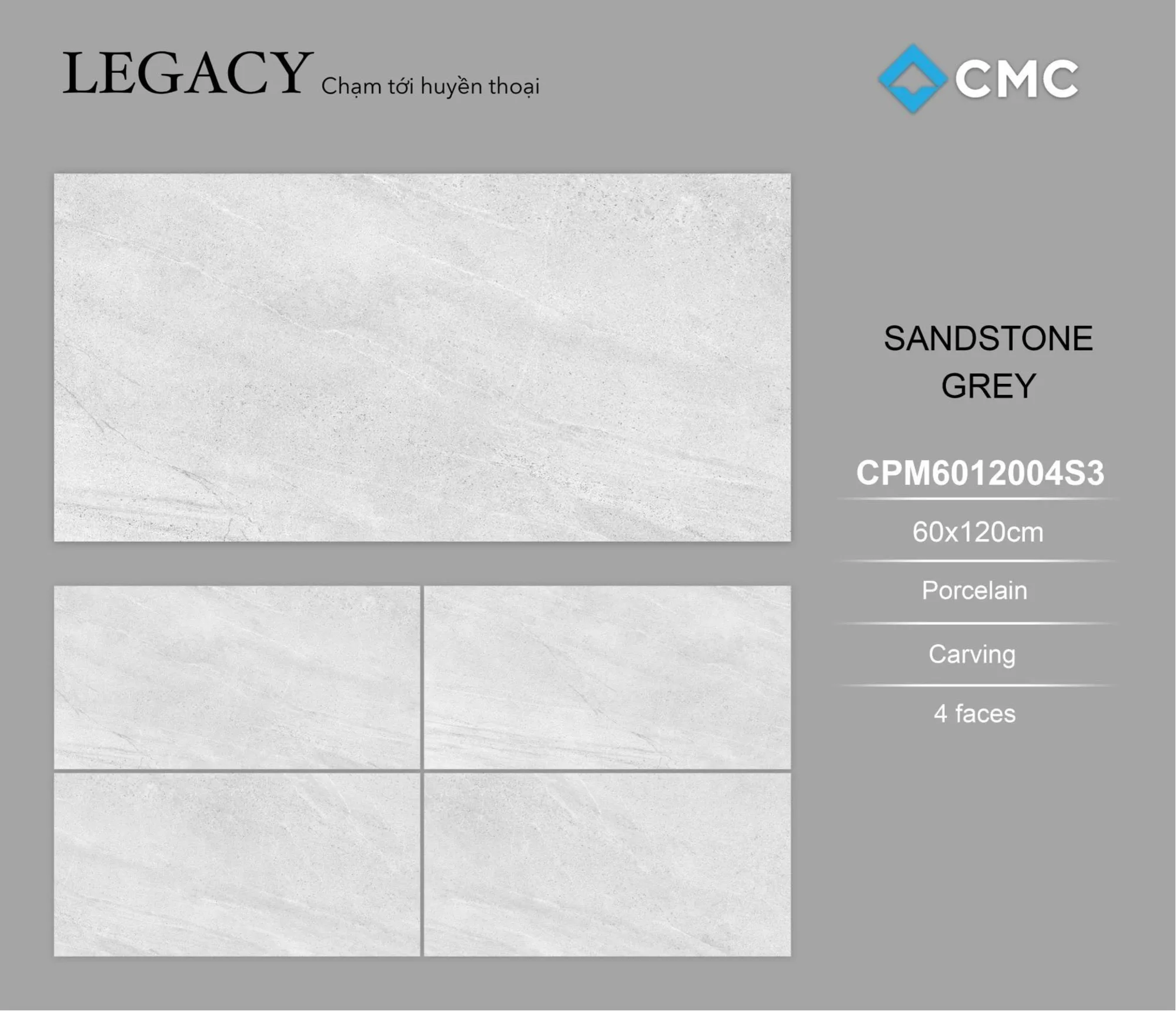 Wholesale CMC brand 60*120 Full body Glazed Porcelain ceramic Floor Tile Rustic Style