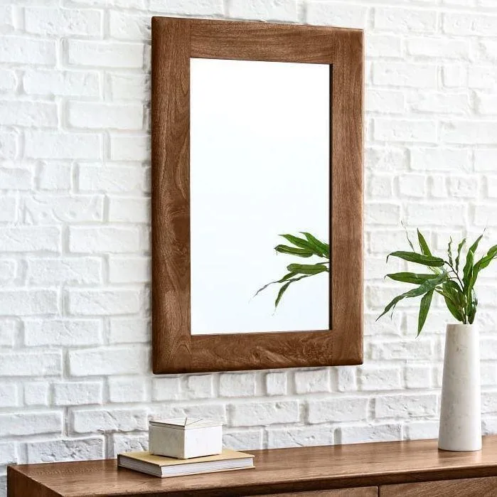 Luxury Modern Design Natural Wood Mirror Most Trending Vanity Wall Mirror for Home Salon Beauty Parlour Decorative Mirror