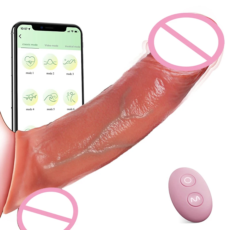 Reusable Penis Cover Extender Condoms Sex Toy Liquid Silicon Hollow Strap On Dildo Vibrating Penis Sleeve Extender For Men