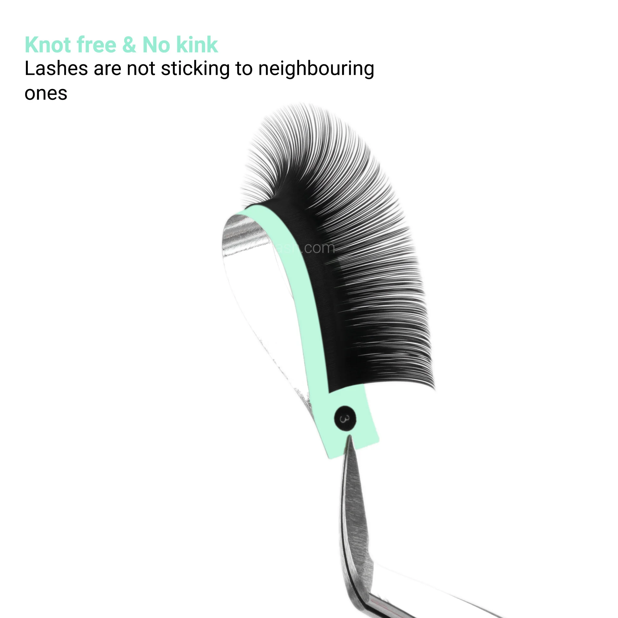 Matte Korean PBT Classic Individual Lash Extensions Trays 0.03 05 07mm Cashmere Eyelash Extensions Supplier