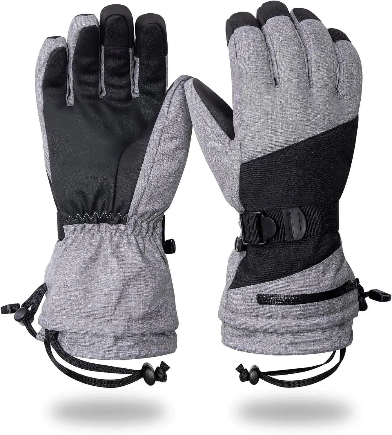 Customization Windproof Fleece Lining Touch Screen Full Finger Riding Gloves Mittens For Toddlers Kids