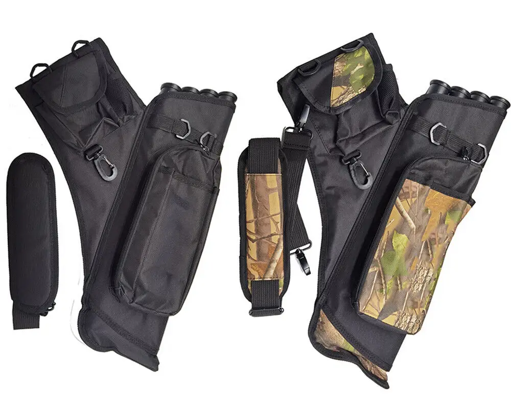 4 Tubes Waist Hip Bag Belt Archery Arrow Quiver Back Pouch Holder Bow Hunting