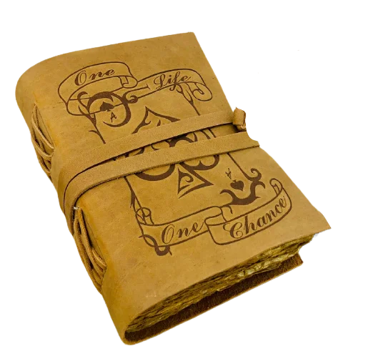 Vintage Embossed A6 Notebook Hardcover Business Journal & Sketchbook Calligraphy Deckle Edge Cotton Paper for School & Gifting