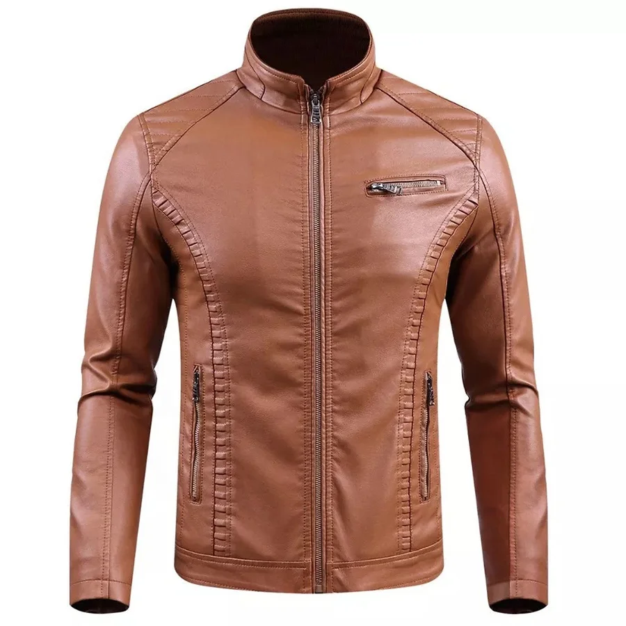 Custom Men Flying Aviator Fur Bomber Brown Leather Jacket Biker Leather Shearling Jacket
