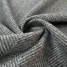 100% Pure Merino Wool Herringbone Fabric