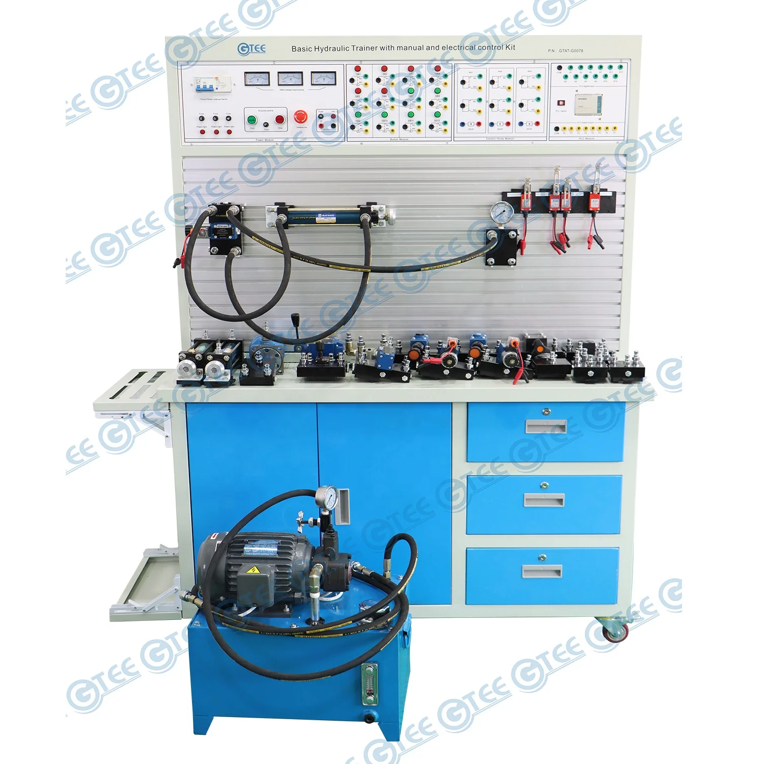 Educational Equipment Basic Hydraulic Trainer with manual and electrical control Kit