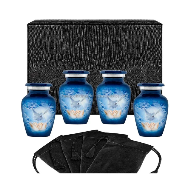 New Creative Printed Token Urns Custom Metal Funeral Products Cremation Token Urn For Human Ashes Cremation Supplies From India