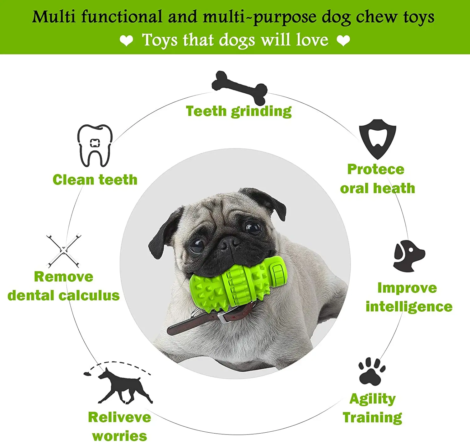 Rubber chew toys outdoor throwing recycling dog training supplies sound grinding teeth bite-resistant interactive pet dog toys
