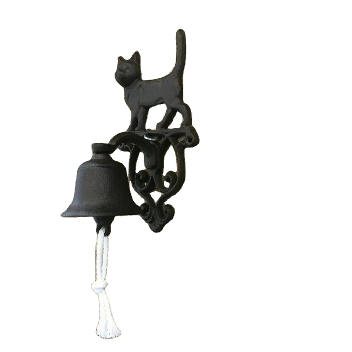 metal Cast iron Cat Hanging Door Bell For Outdoor Home Decor Farmhouse Garden Decoration Made in india Bulk quantity 2023