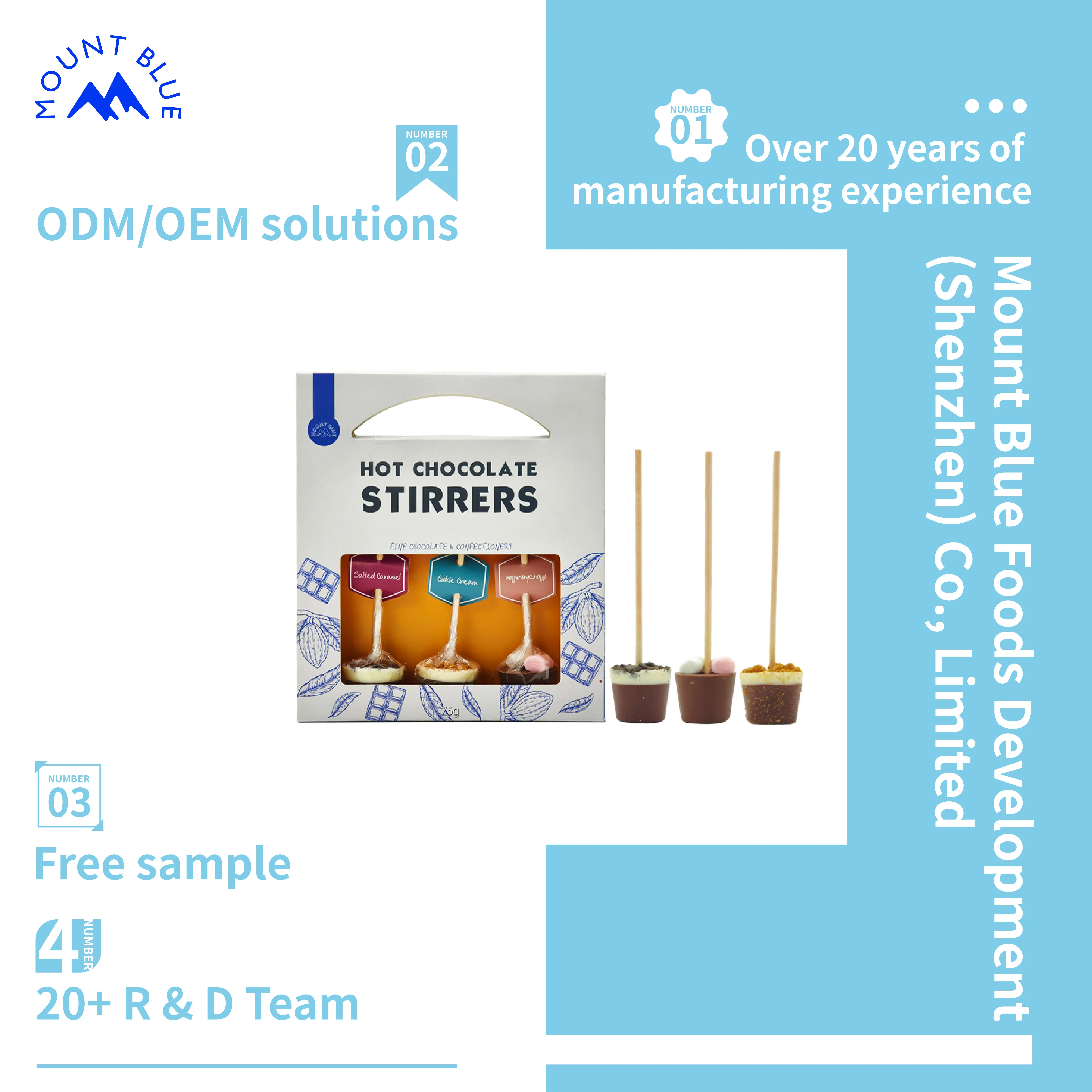 Wholesale Price for Hot Choc Stirrers Cocoa Hot Drinks Spoon With 3 Packs