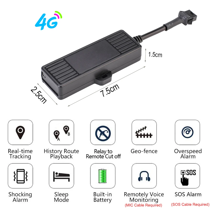 GPS Tracker Real Time Hidden Spy Car Truck Vehicles Tracking Device