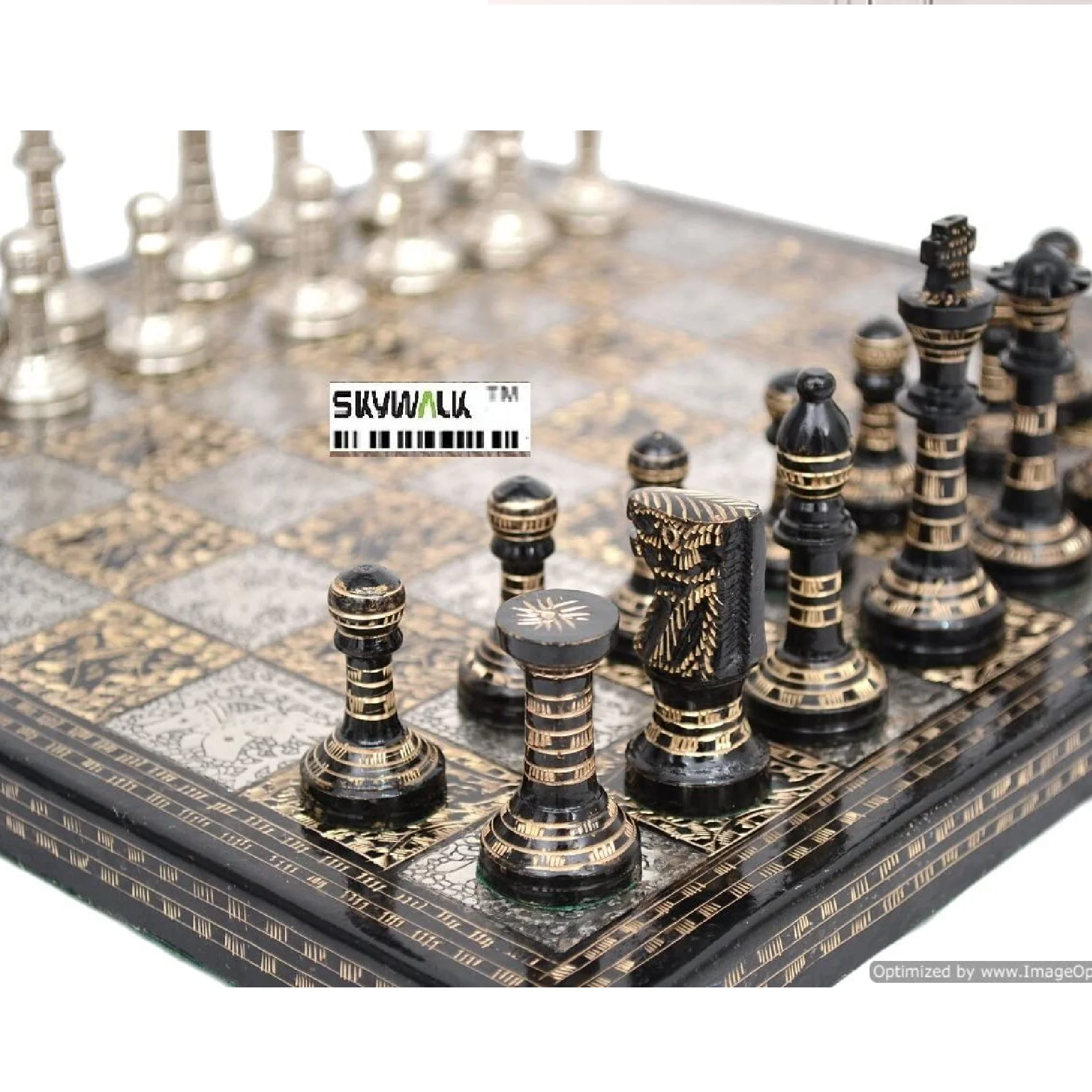 Medieval Times Themed 32 Piece Chess Set For Indoor Chess Game And Table Top Display Direct From Factory at Wholesale Price