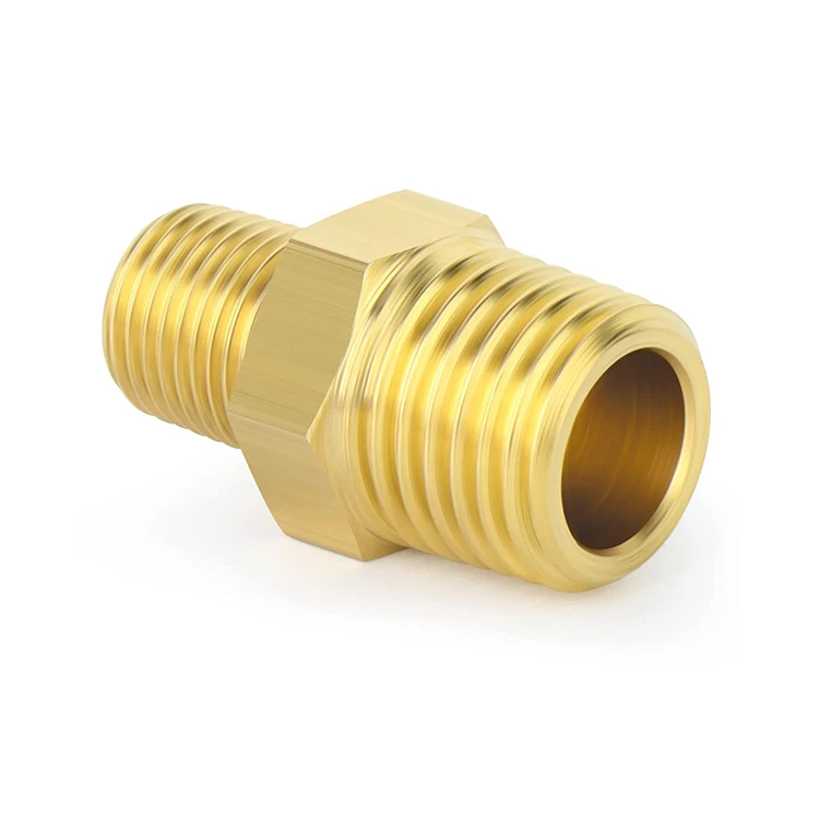 Nice Quality NPT Brass Pipe Fitting  Male Reducing Hex Nipple Adapter Connector