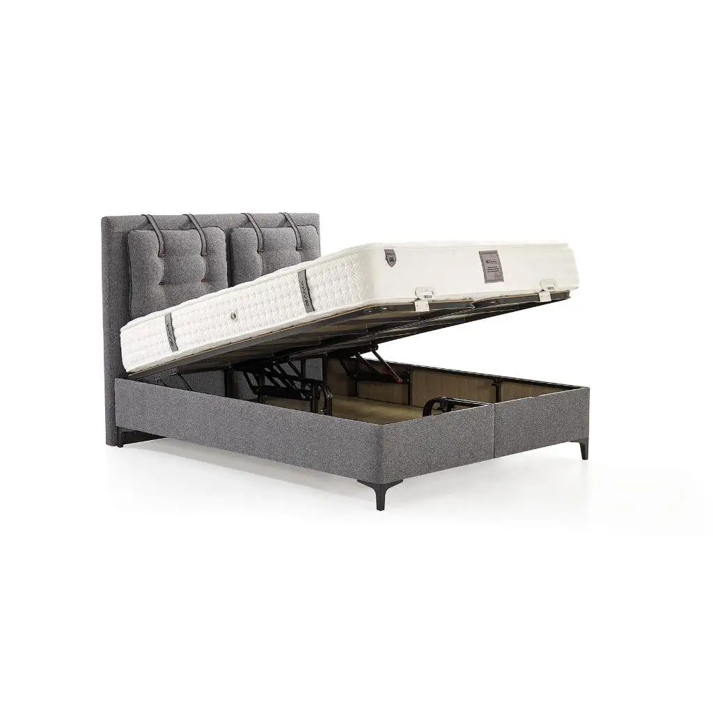 MD Golf 140x200 Double Bed Base, Headboard Set GM1166