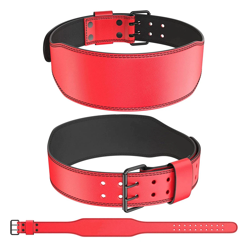 High Quality Gym Belt Custom Logo Back Support Fitness Bodybuilding Leather Weight Lifting Belts