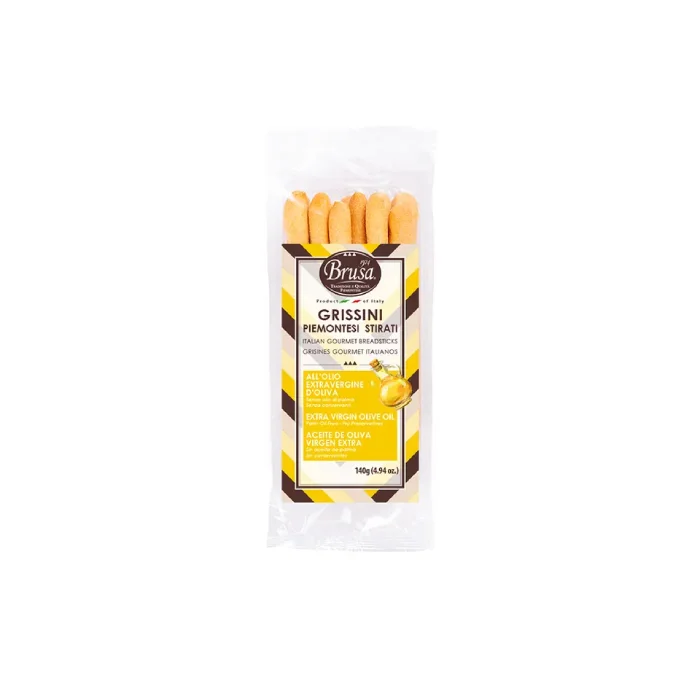 Made in Italy easy bag tray classic short breadsticks handmade gourmet snack in bag 140g for happy hour