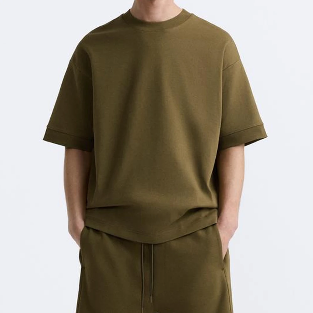 Summer New Wholesale Clothing Gym Short Set Men Street Wear Solid Summer Set T-shirt And Shorts Set For Men