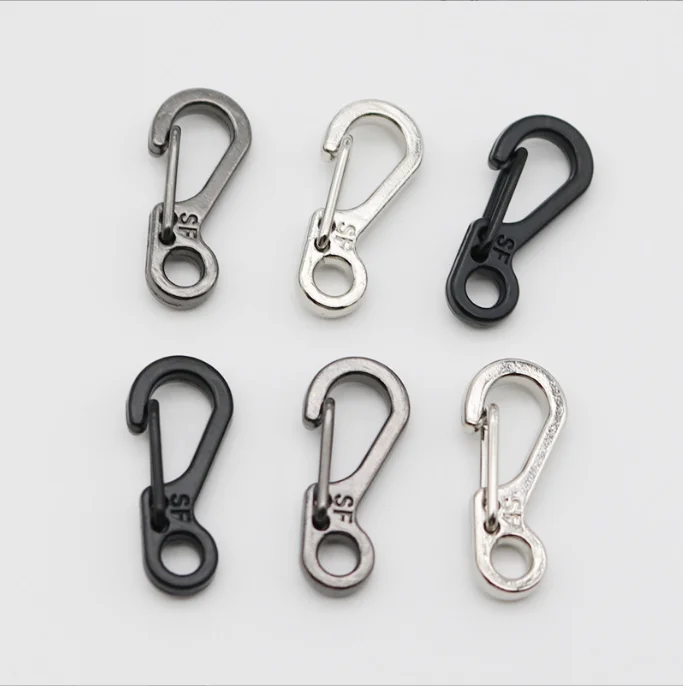 Blues EDC Mini Spring Clasps Outdoor Keychain Camping Climbing Backpack SF Hook Survival Kits Carabiner