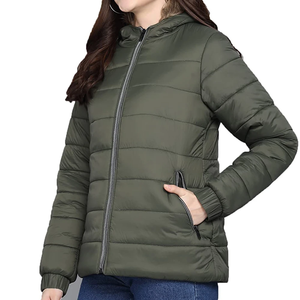 New arrival women Custom Factory Price Winter Padding Coats Waterproof Puffer zipper Jacket For Women Long Length Women Puffer