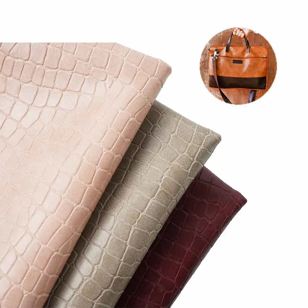 hot selling crocodile embossed faux leather waterproof for boots