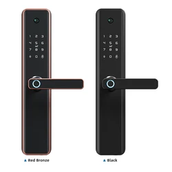 Hot Sale Fingerprint Handle Smart Camera Hotel Home Electronic Digital Thumbprint Password Waterproof Lock For Wooden Door