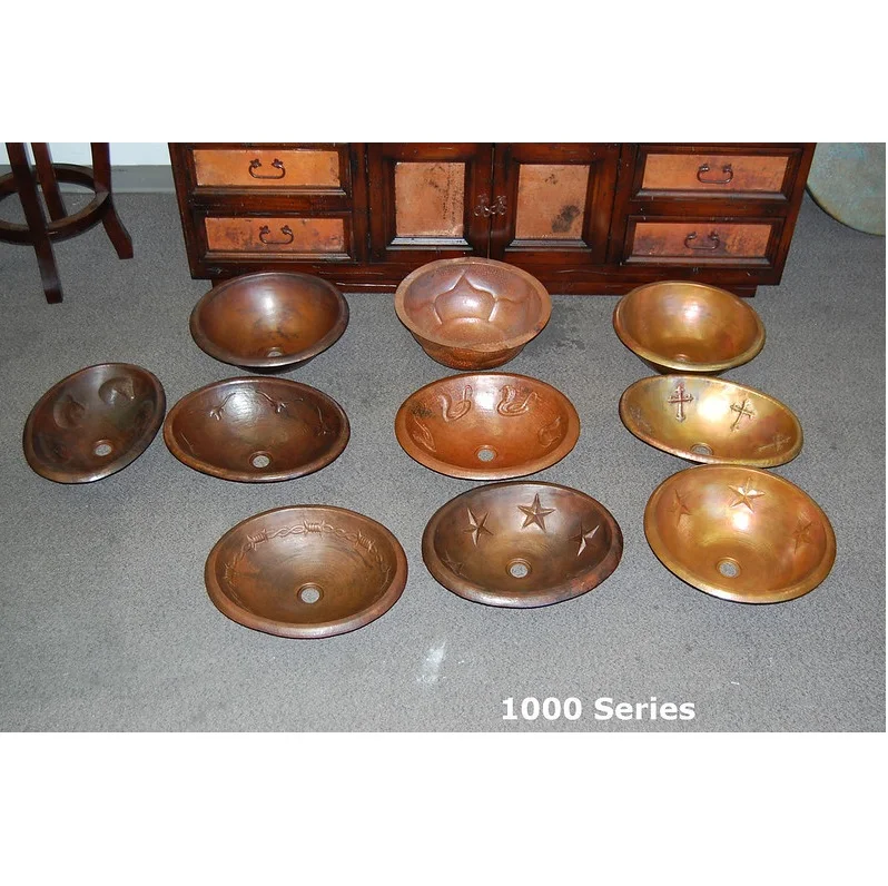 High Quality Hammered Antique Copper Handmade Kitchen Sink Farmhouse Single Kitchen Basin Sink