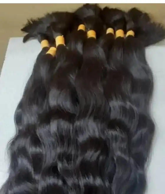Natural Brazilian human hair wavy hair extensions