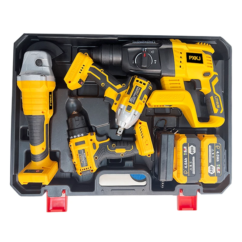 20V/36V cordless tool set combination kits angle grinder wrench hammer brushless power drills for woodwork and garden