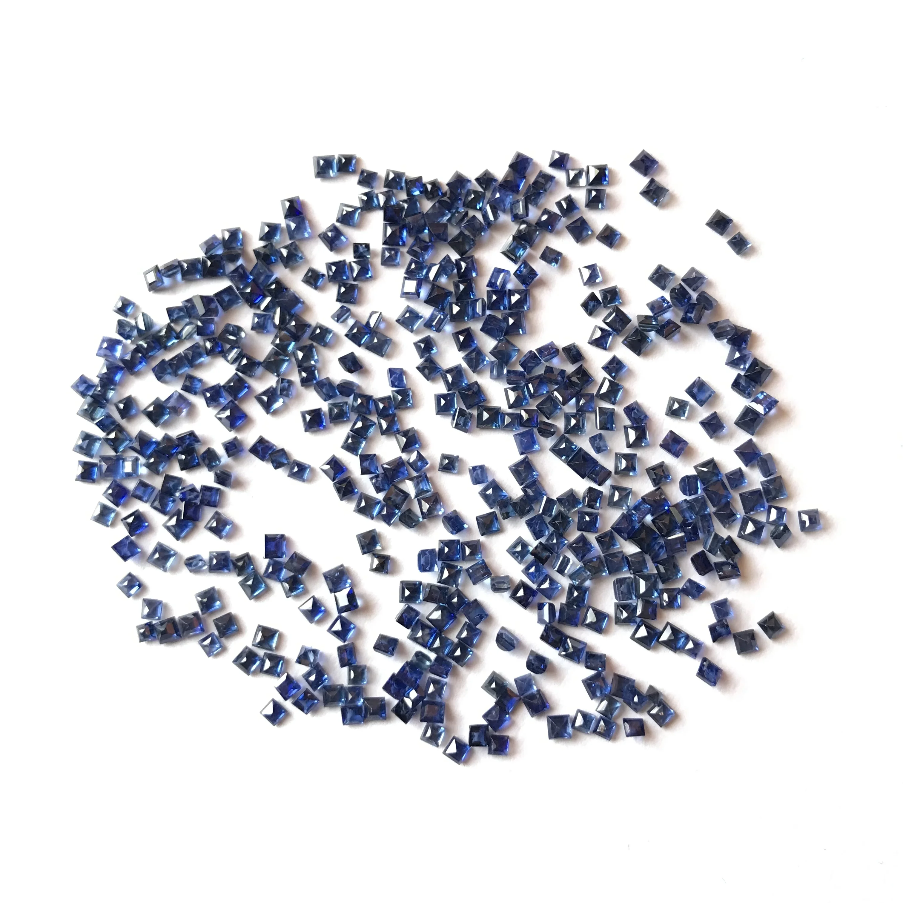 1.5-3mm Square Natural Blue Sapphire Loose Gemstones Faceted Sapphire Natural Stone For Jewelry Making Wholesale Price Vivaaz G