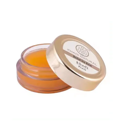 Khadi Peach Lip Balm - With Beeswax & Honey 5gm - paraben free lip balm at Low Prices
