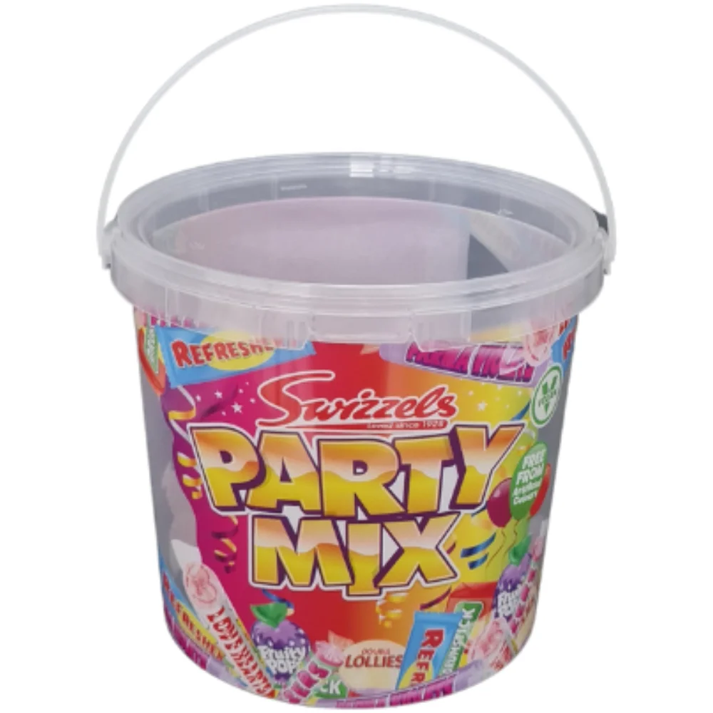 85 oz Cotton Candy Buckets with Lid for Cotton Candy Popcorn Snacks Ice Cream Packaging Clear Custom Printed Bucket with Handles