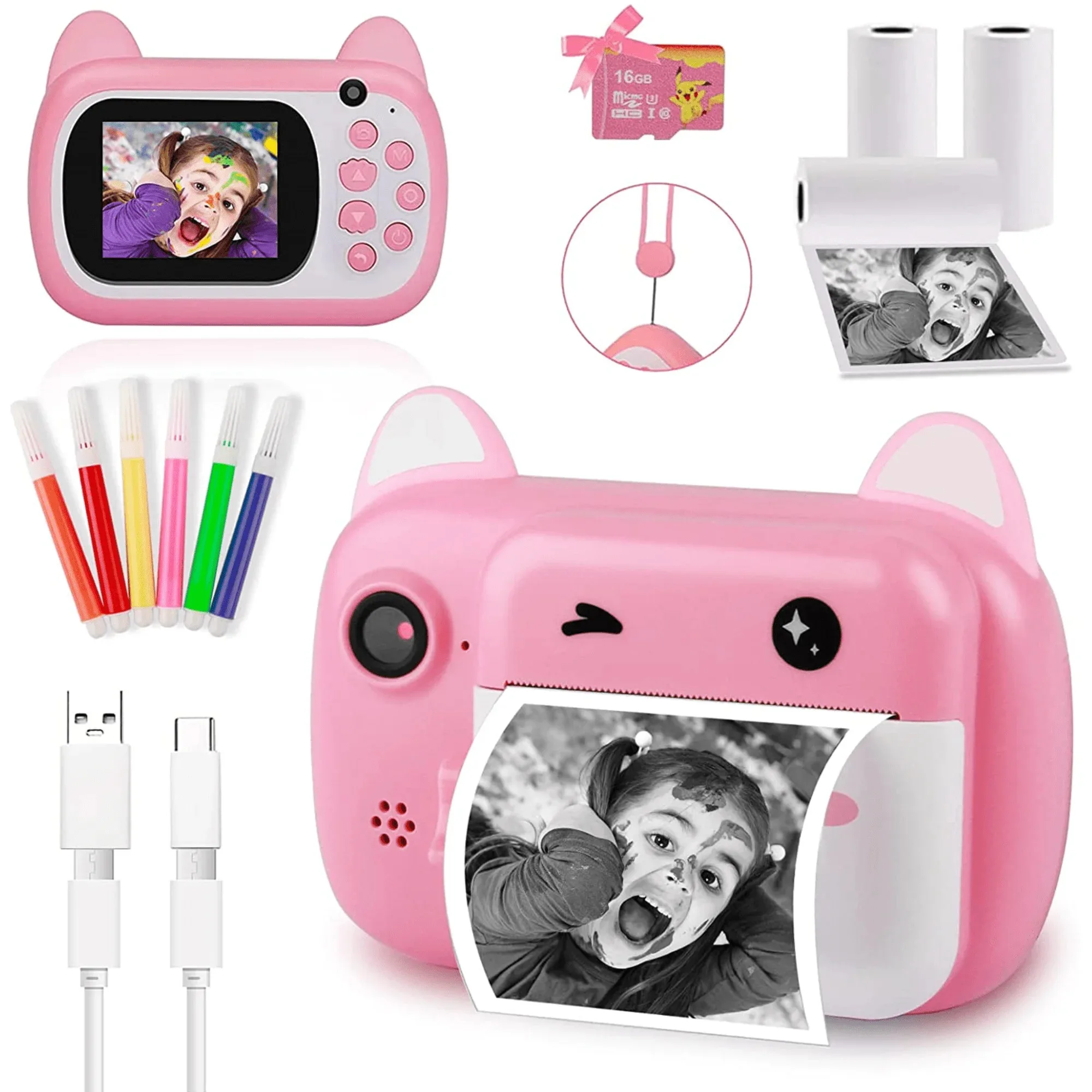 Kids Camera Toddler Camera Instant Print Toys