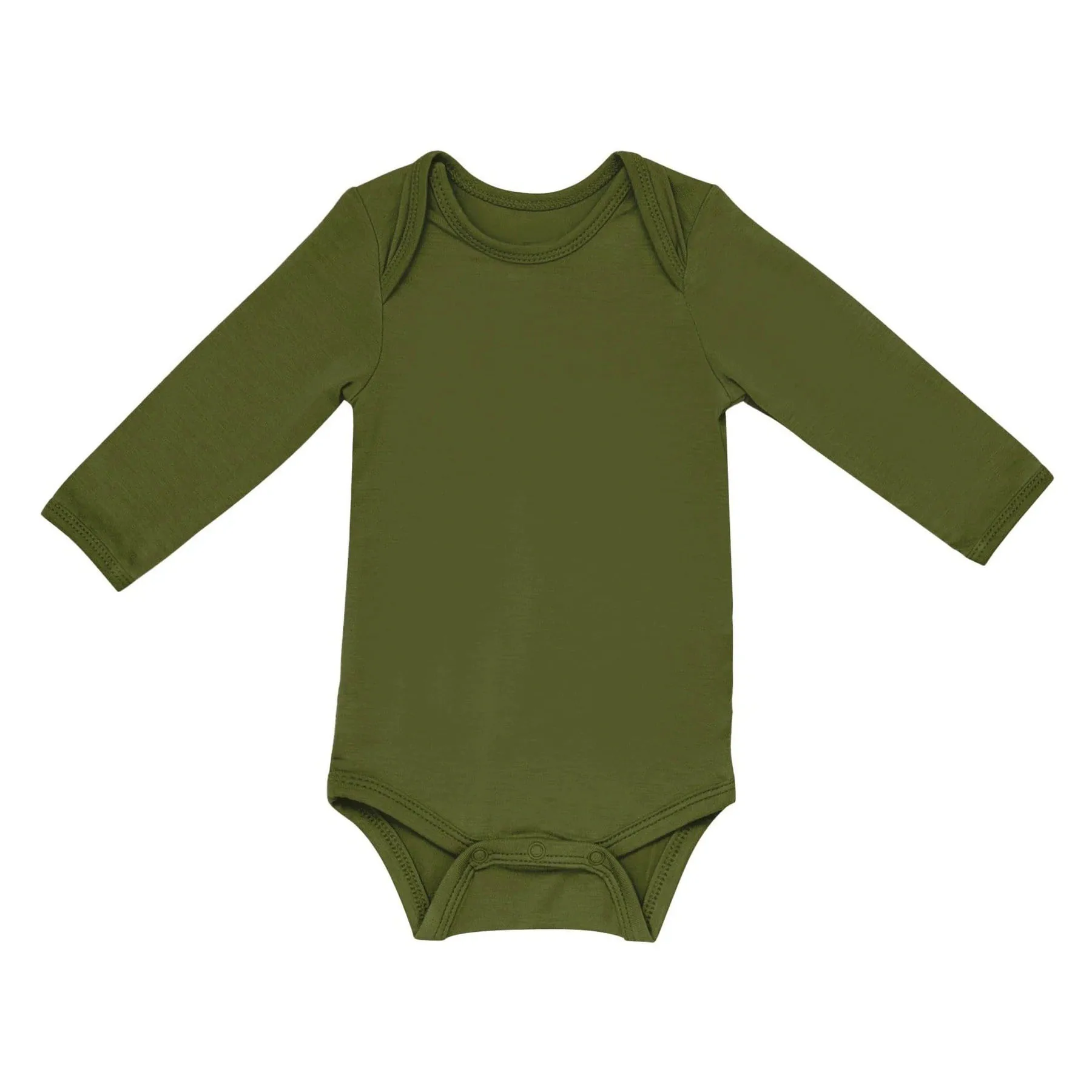 GRS Certified Bamboo Baby Clothing Hot Sale Baby Jumpsuit Solid Long Sleeve Baby Bodysuit