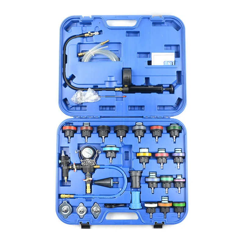 Professional Car Too 18 Pcs Radiator Pressure Tester & Vacuum Purge & Refill Tool Kit