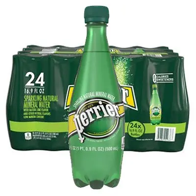Perrier Sparkling Water (24 x 500ml), Classic, Lemon Flavor