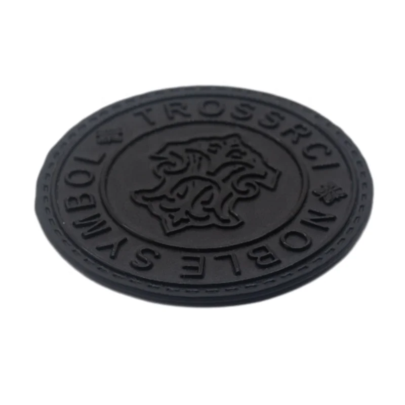 Iron On Clothing Badges Factory Custom TPU Letters Logo Embossed Repair Real Genuine Leather Patches for Overcoats