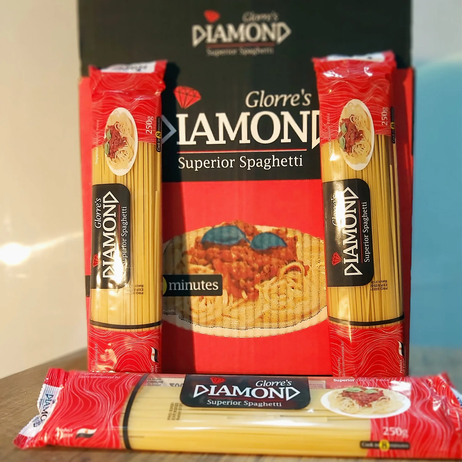 Private Label Spaghetti Pasta | Good Price | Diamond 250gm Brand Hard Wheat
