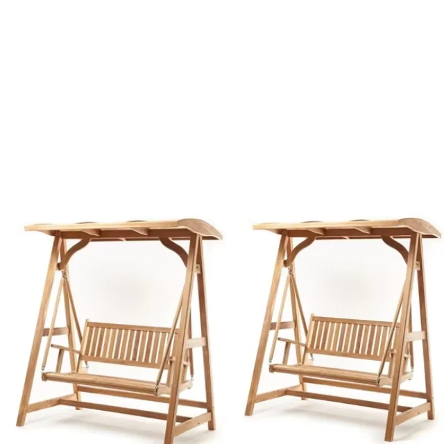 At Wholesale Price Patio Swings With Solid Wooden Outdoor Furniture New Manufacturing High Quality Export Direct Factory