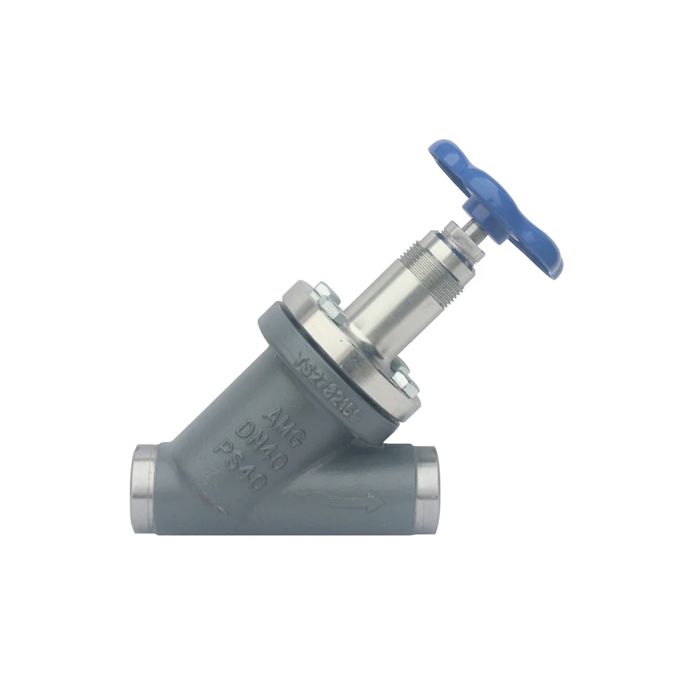 straight type angle type manual use on ammonia valve stainless steel DN15-DN150 stop globe valve with reasonable price