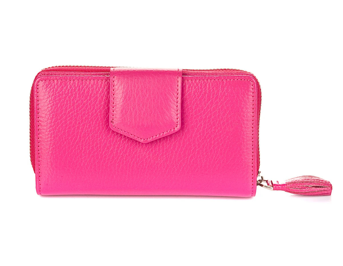 Genuine Leather Women Wallet Card Holder Women Purse Slim Phone Placed Long Wallet Bifold Wallet Customizable RFID Protection