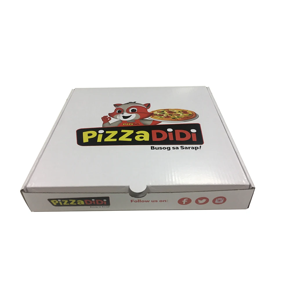 Manufacturers Custom Printed Various Sizes Food Grade Biodegradable 9 13 18 22 27 33 40 Inch Takeaway Pizza Box