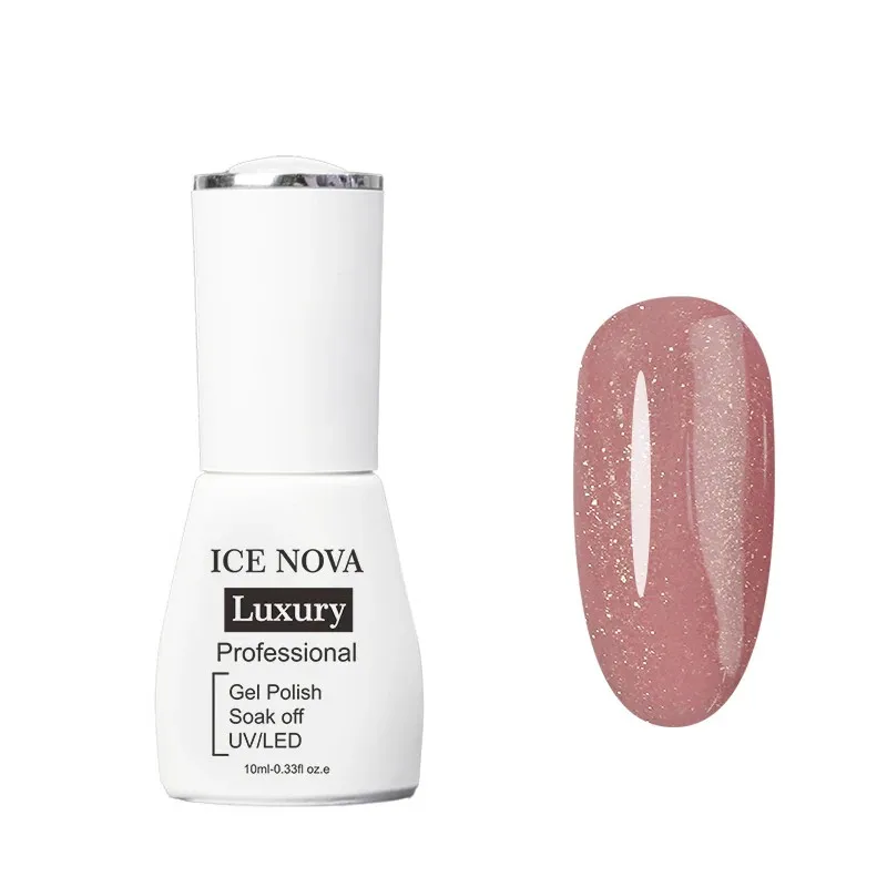ICE NOVA Camouflage Shimmer Rubber Base Coat UV/LED Base Gel Accept Custom Logo And Colors 4 In 1 Base Coat Products