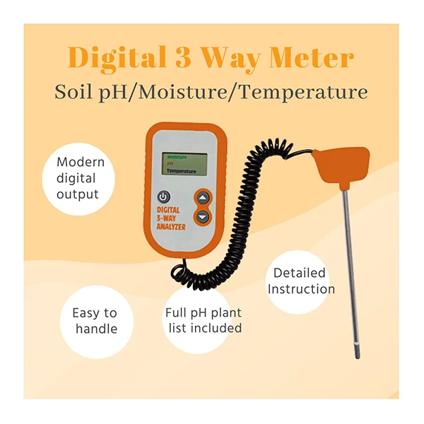 New Digital 3 Way Analyzer - Moisture pH Temperature