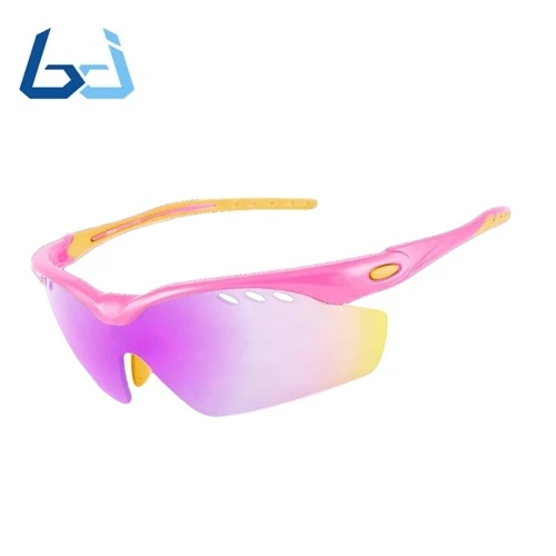 Borjye J105 Hot sale UV400 tinted lens semi rimless cycling sunglasses