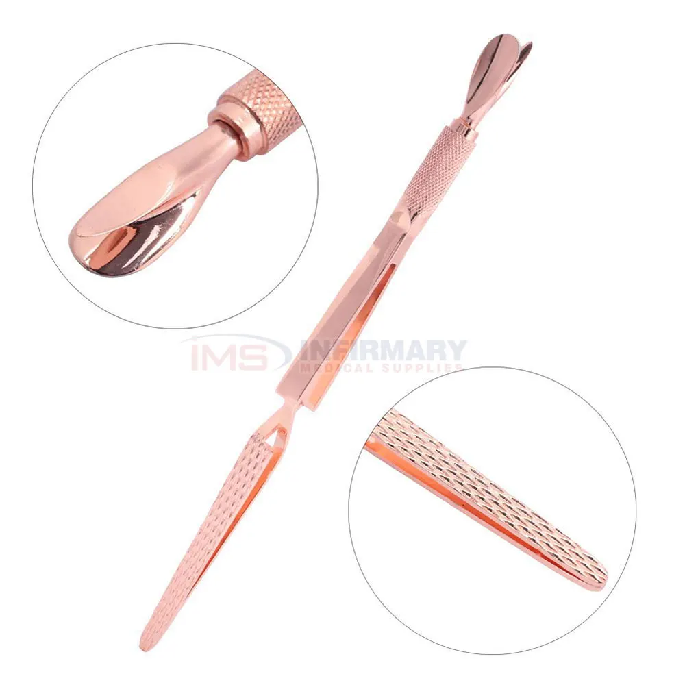 Cuticle Peeler Scraper Remove Gel Nail Polish and Cuticle Pusher and Spoon Nail Cleaner, 2 Pieces Manicure and Pedicure Tools